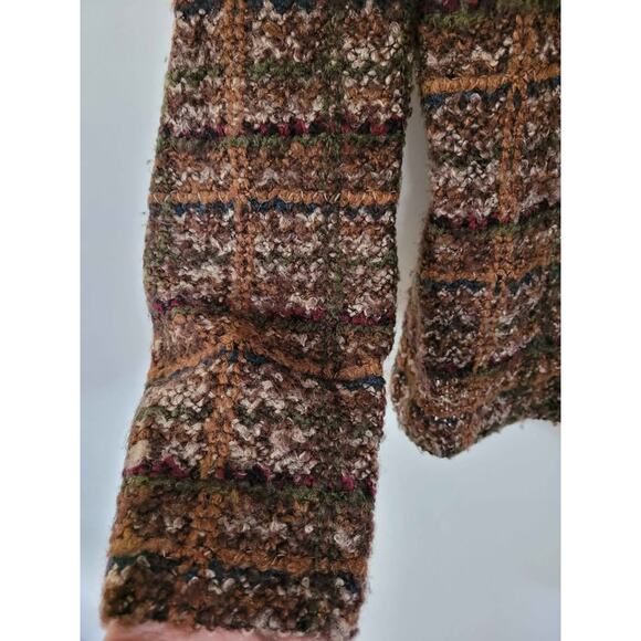 Casual Corner Annex Brown Multi Tweed Jacket Button Front Medium Vintage - Picture 5 of 7